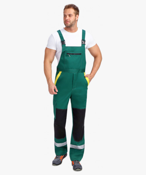 Костюм ProfLineBase-2 (тк.Твил,210) п/к, зеленый/черный/желтый