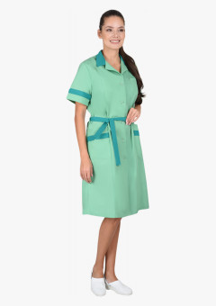 Халат СИРИУС-КЛАССИКА женский мятный с темно-зеленым (СТ)