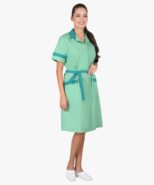 Халат СИРИУС-КЛАССИКА женский мятный с темно-зеленым (СТ)