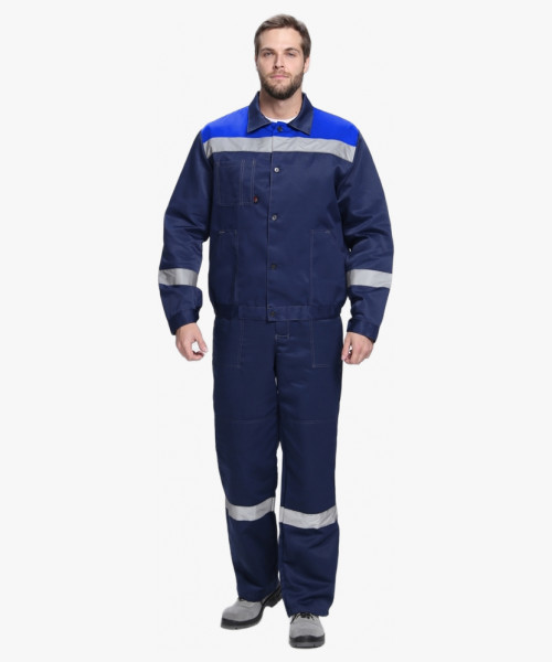 Костюм Лигор-2 СОП (тк.Смесовая,210) п/к, т.синий/васильковый