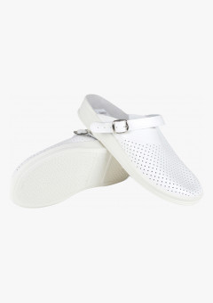 Сабо мужские нат.кожа ПВХ, белый