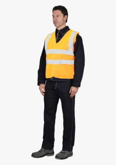 Жилет сигнальный СИРИУС класс 2, 4 СОП (трик.120 гр/м2, карманы) оранжевый