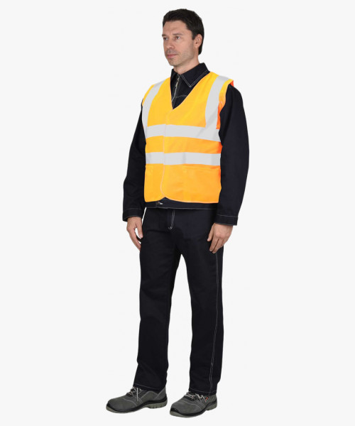 Жилет сигнальный SIRIUS класс 2, 4 СОП (трик.120 гр/м2, карманы) оранжевый