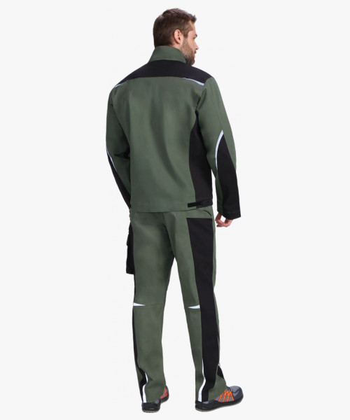 Куртка ProfLineLeader (тк.Хлопок/Спандекс,260), хаки/черный