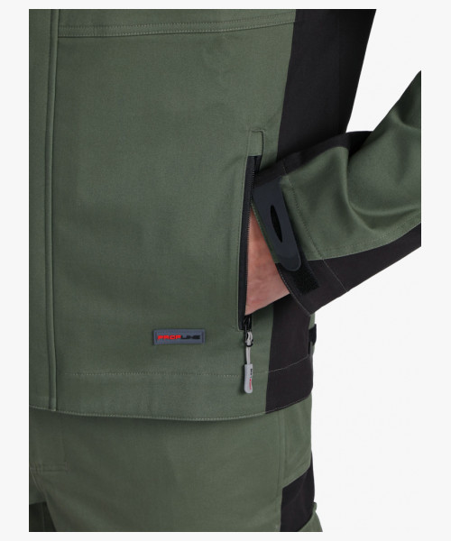 Куртка ProfLineLeader (тк.Хлопок/Спандекс,260), хаки/черный
