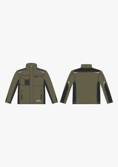 Куртка ProfLineLeader (тк. Хлопок, Спандекс, 260 г/м2), хаки, чёрный