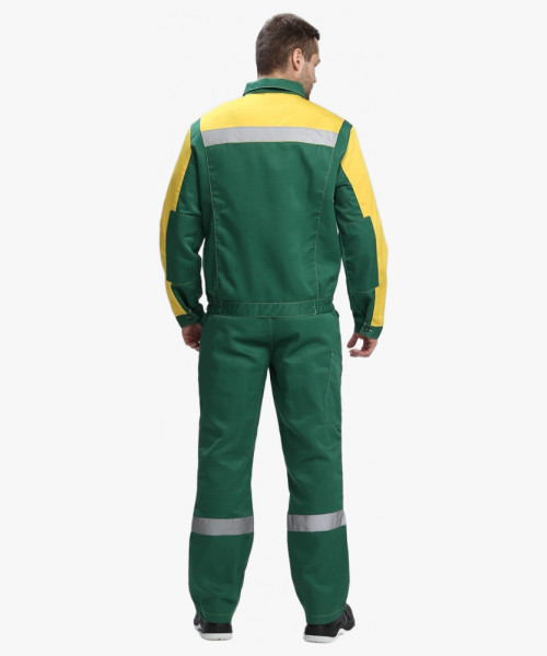 Костюм Сфера NEW (тк.Смесовая,210) п/к, зеленый/желтый