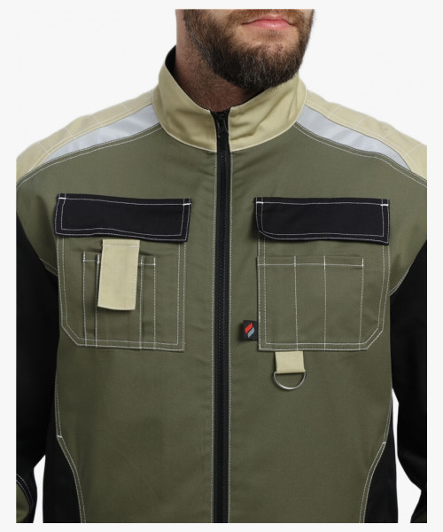 Костюм Вектрон-2 (тк.Смесовая МВО,240) п/к, хаки/черный/бежевый