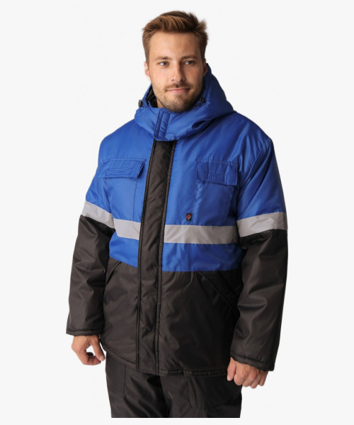 Костюм зимний Мегрес-2 СОП (тк.OxLine,90) п/к, васильковый/черный