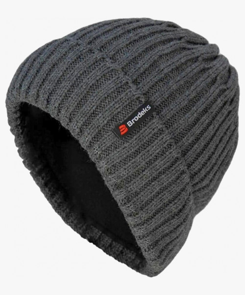 Шапка Brodeks fleece lining, цвет тёмно-серый