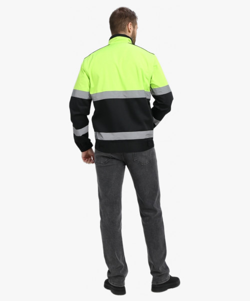 Куртка-трансформер сигнальная ProfLineSpecialist (тк.Смесовая МВО,240), желтый/черный