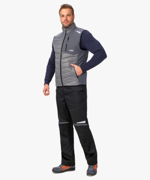 Жилет утепленный ProfLineLeader (тк.Нейлон/Софтшел), серый