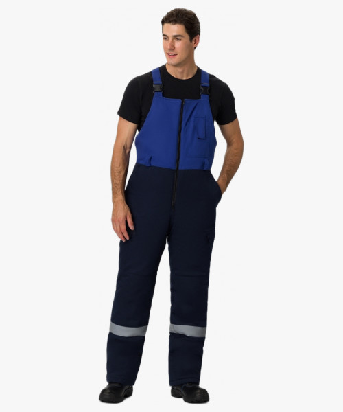 Костюм зимний Экспертный Антистат МВО (тк.Смесовая,245) п/к, т.синий/васильковый