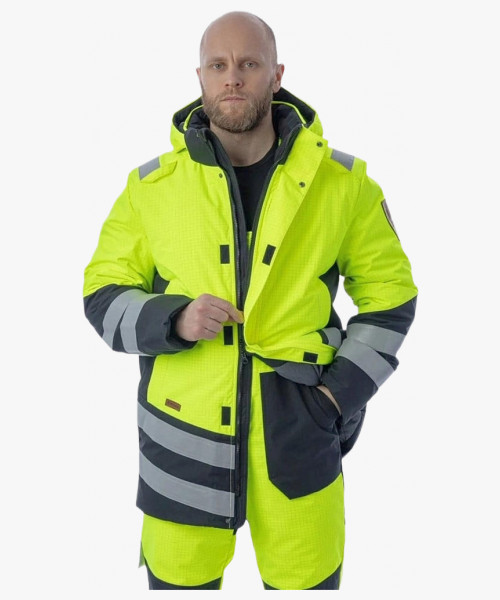 Куртка-парка мультизащитная зимняя Brodeks MW29-83В, цвет жёлтый, чёрный