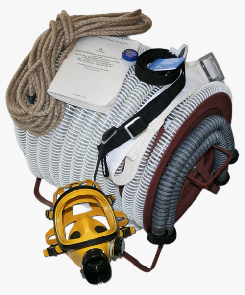 Противогаз шланговый Бриз-0304 (ПШ-20Б) шланг ПВХ (барабан металл.) с 1 маской ППМ