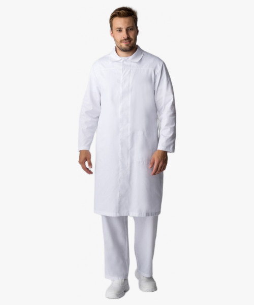 Халат мужской ХАССП-Премиум (тк.Оптима,160), белый
