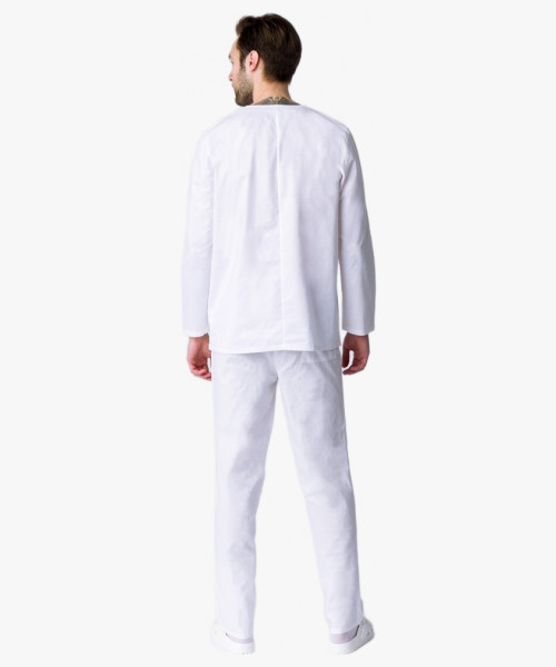 Костюм пекаря с длинным рукавом (тк.Бязь,145), белый