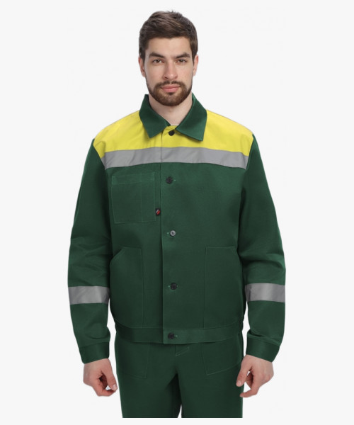 Костюм Лигор-1 СОП (тк.Смесовая,210) брюки, зеленый/желтый