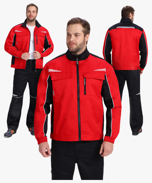 Куртка ProfLineSpecialist (тк.Смесовая,240), красный/черный