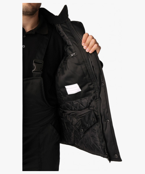 Костюм зимний Нордхард-2 СОП (тк.Смесовая,250) п/к, черный/серый