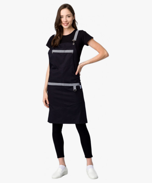 Фартук с грудкой универсальный Прага (тк.Форвард,210), черный (023)