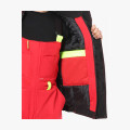 Костюм СИРИУС-СТАН куртка, п/к, красный с черным и лимонной отделкой