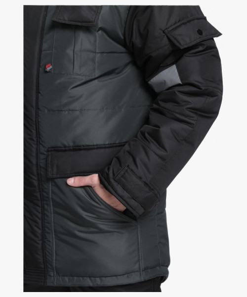 Костюм зимний Беркут СОП CH (тк.Таслан) п/к, черный/т.серый