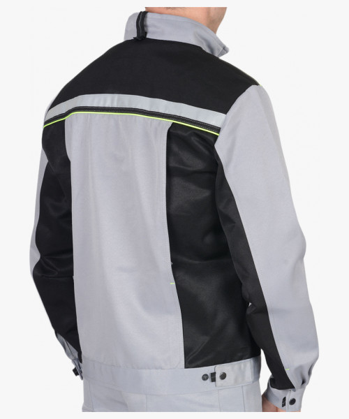 Костюм СИРИУС-ПРАКТИК куртка, п/к св. серый с черным