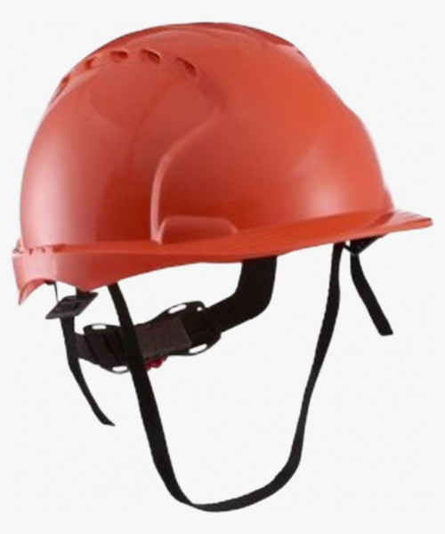Каска защитная с вентиляцией (с храповиком), оранжевая