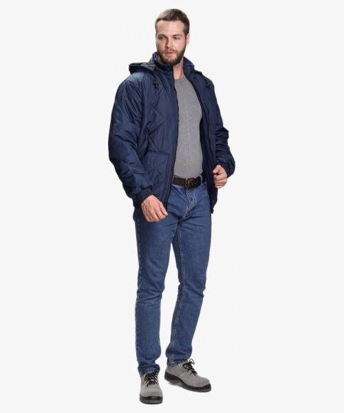 Куртка демисезонная Бомбер-Люкс (тк.Дюспо), т.синий