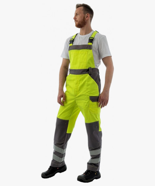 Полукомбинезон мультизащитный Brodeks MS48-61, цвет жёлтый, серый