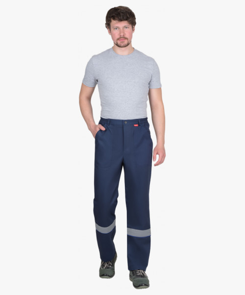 Костюм СИРИУС-МАСТЕР куртк. , брюки, тёмно-синий с васильковым и СОП