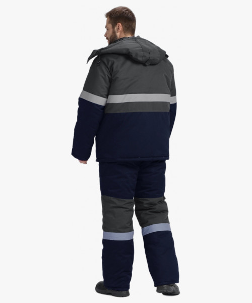 Костюм зимний Нордхард-2 СОП У. (тк.Смесовая,240) п/к, т.синий/серый