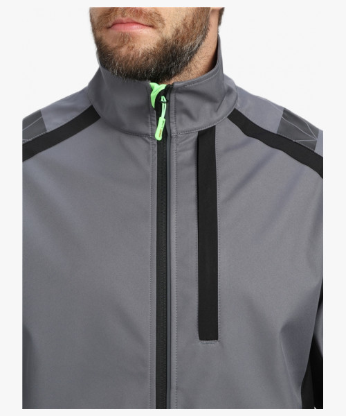 Куртка ProfLineLeader (тк.Софтшел), серый/черный