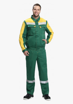 Костюм Сфера NEW (тк.Смесовая,210) п/к, зеленый/желтый