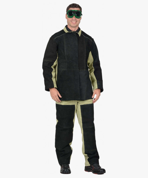 Костюм сварщика: куртка, брюки брезентовый со спилком (2,7 кв.м) тип Б