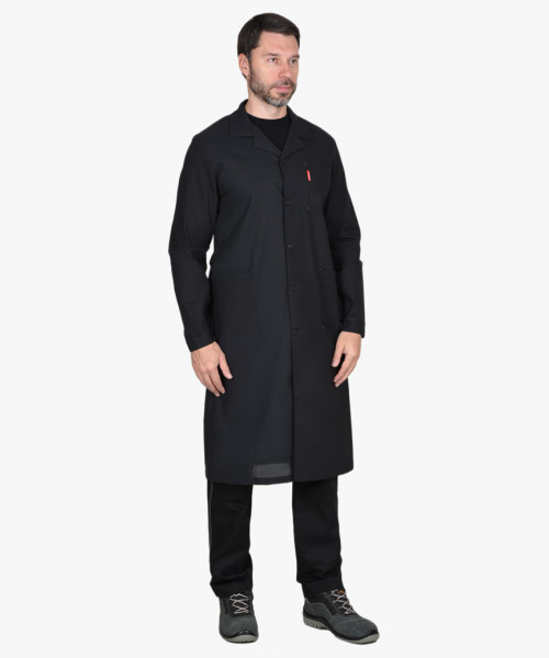 Халат мужской х/б бязь чёрный