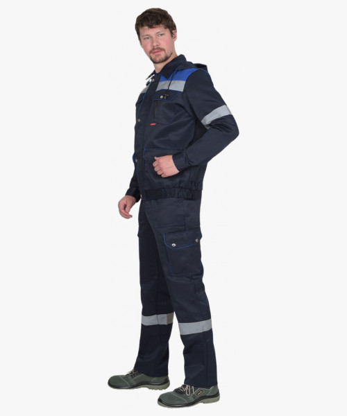 Костюм СИРИУС-ТИТАН куртка, п/к синий с васильковым и СОП