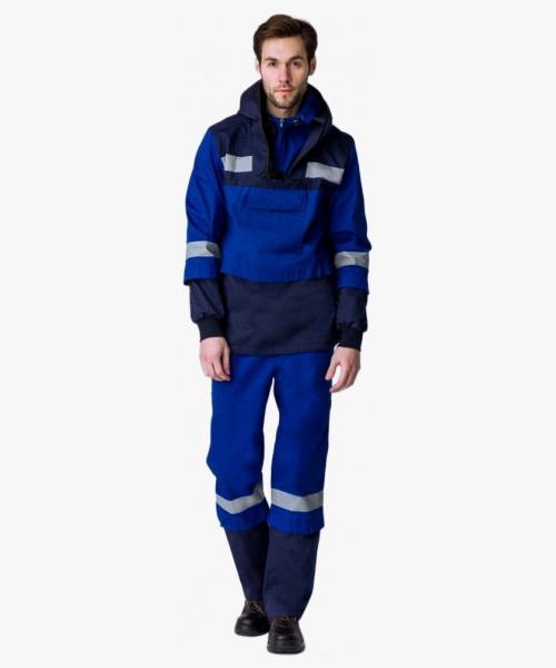 Костюм противоэнцефалитный-антигнус Импульс (тк.Саржа,220), т.синий/васильковый