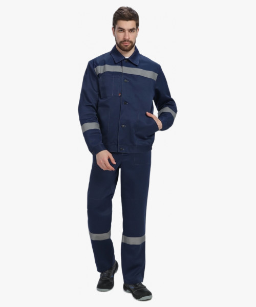 Костюм Лигор-1 СОП (тк.Смесовая,210) брюки, т.синий