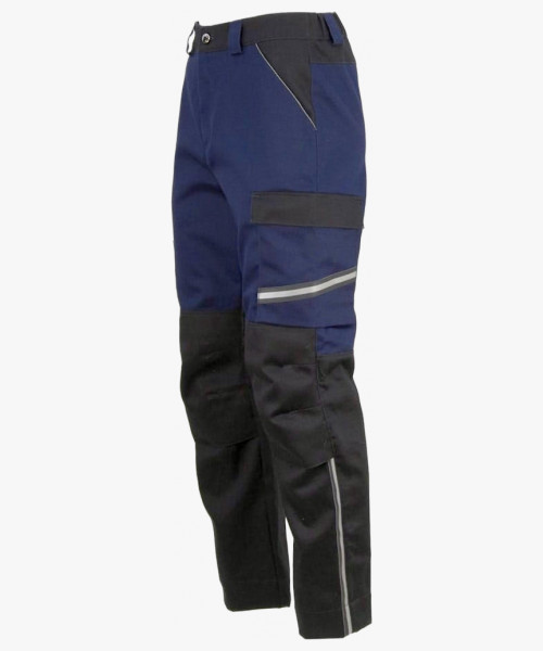 Брюки сварщика 1 класса Brodeks FS 38-01, цвет тёмно-синий, чёрный