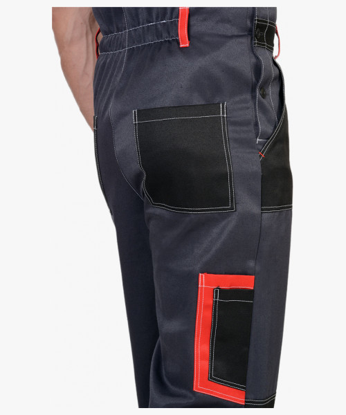 Костюм СИРИУС-ПОЛИНОМ куртка, п/к, темно-серый со светло-серым, черным, красным и СОП