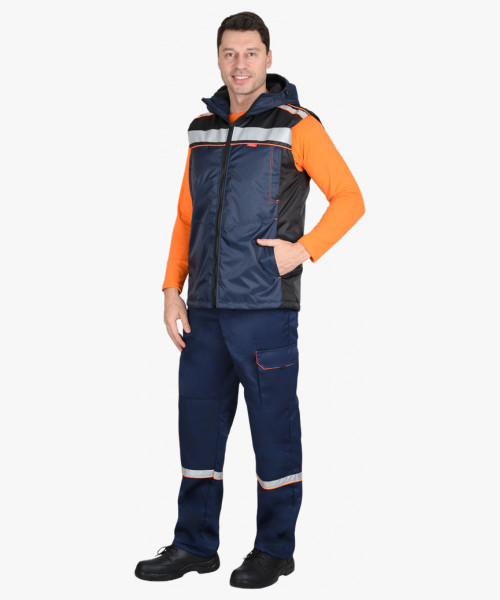 Жилет СИРИУС-ПРАКТИК синий с черным