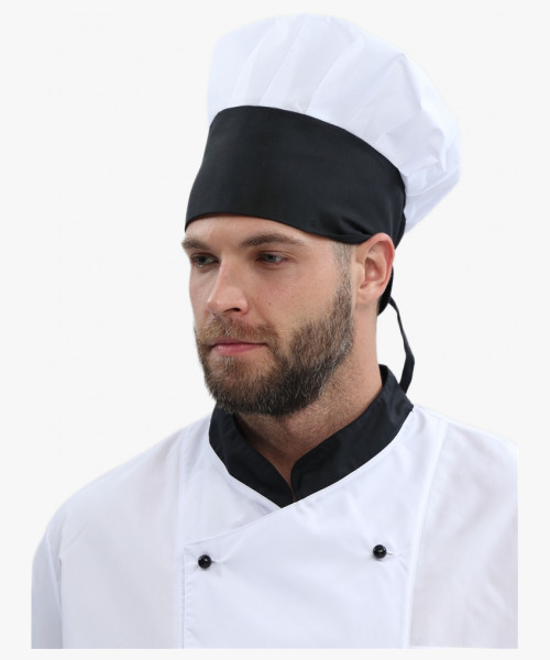 Костюм повара с коротким рукавом Шоколад (тк.ТиСи), черный/белый