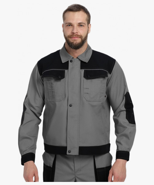 Костюм Вестгард-1 (тк.Канвас,260) брюки, т.серый/черный