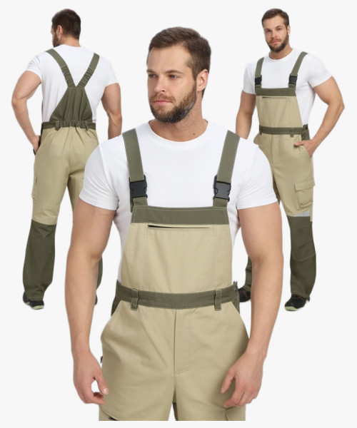 Полукомбинезон Челси CH (тк.Канвас,270), хаки/бежевый