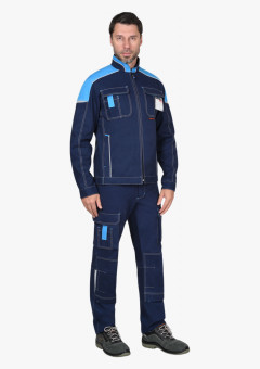 Куртк. СИРИУС-ДЖЕТ коротк. я, синяя с голубым тк. мех. стрейч с ВО