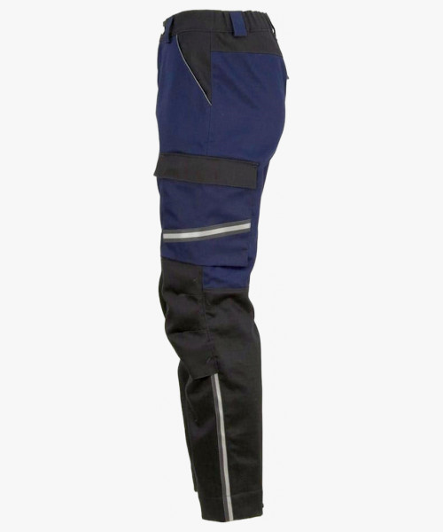 Брюки сварщика 1 класса Brodeks FS 38-01, цвет тёмно-синий, чёрный