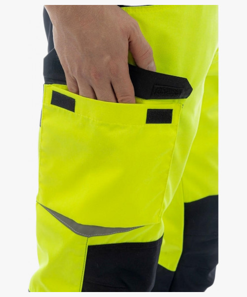 Брюки сигнальные Brodeks KS309, цвет жёлтый, чёрный