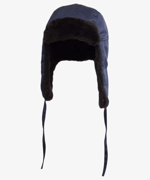 Шапка-ушанка СИРИУС-ЛЮКС синяя (тк. смесовая)
